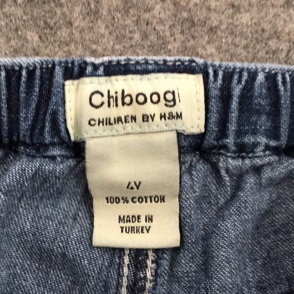 H&M Chiboogi Girls Sz 4 Ruffle Hem‎ Capri Jeans 100% Cotton Summer - Picture 3 of 6